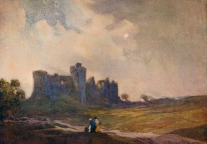 La tempête qui approche, château de Carew, vers 1913-1915 - William Tatton Winter