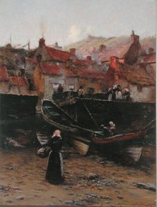 Quai à Staithes, Yorkshire - William Teulon Blandford Fletcher