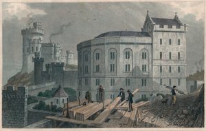 Extrémité est du Bridewell, et maison du gouverneur de la prison, Édimbourg, 1829 - William Tombleson