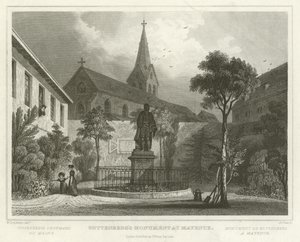 Monument de Gutenberg à Mayence - William Tombleson