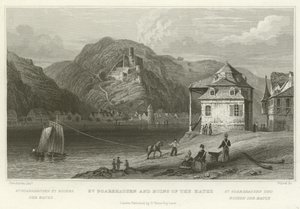 St Goarshausen et ruines de la Katze - William Tombleson