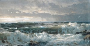 Vagues sur les rochers - William Trost Richards