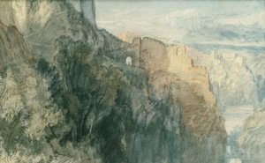 Château Katz avec vue sur le château Rheinfels - Joseph Mallord William Turner