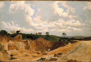 Carrière de gravier sur Shotover Hill, près d