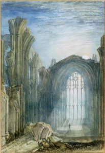 Melrose Abbey : Une illustration du livre de Sir Walter Scott