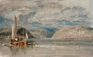 Rüdesheim, vue sur le Binger Loch - Joseph Mallord William Turner