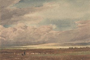 Plaine de Salisbury avec Old Sarum au loin, Wiltshire, 1810-62