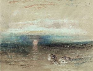 Coucher de soleil sur la mer avec grondins - Joseph Mallord William Turner