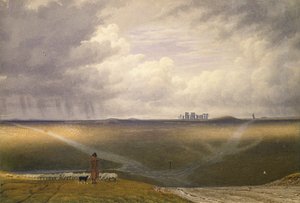 Stonehenge-Un jour de pluie, début du 19ème siècle - Joseph Mallord William Turner