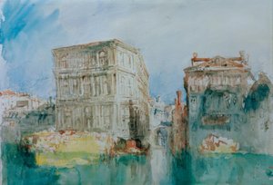 Venise : La Casa Grimani et le Rio San Luca sur le Grand Canal - Joseph Mallord William Turner