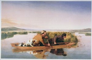 Chasseurs de canards dans les marais de Hoboken, New Jersey