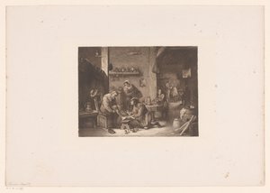 Intérieur avec un médecin et un barbier