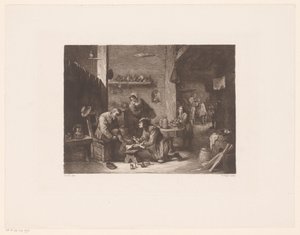 Intérieur avec un médecin et un barbier