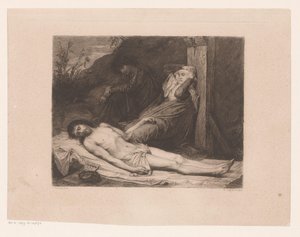 Marie et Jean-Baptiste pleurant le corps du Christ - William Unger