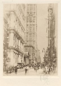 Lower Broadway, centre-ville de New York - William Walcot