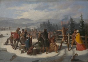 Scènes de vie des pionniers par Cooper, Deerslayer at the Shooting Match - William Walcutt