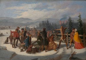 Scènes des Pionniers de Cooper, Deerslayer au concours de tir - William Walcutt