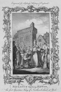 Paulinus baptisant Edwin, le premier roi chrétien de Northumbrie, à York, 1773 - William Walker