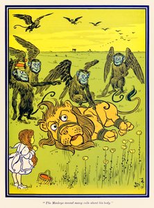 « Les singes enroulèrent de nombreuses boucles autour de son corps. » de « Le Magicien d
