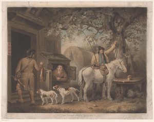 Hommes et cordonnier devant une auberge - William Ward