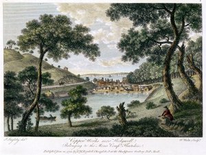 Fonderies de cuivre près de Holywell, Flintshire, Pays de Galles, appartenant à la Mona Company - William Watts