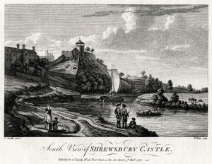 Vue sud du château de Shrewsbury, Shropshire, 1777 - William Watts