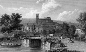 Hythe depuis le pont du canal, gravé par E. Finden, 1829