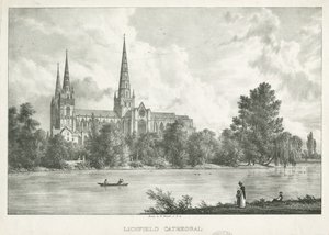 Cathédrale de Lichfield - Vue Sud - William Westall