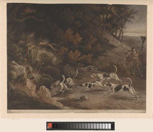 Chasseur et chiens de chasse à la chasse au renard - William Whiston Barney