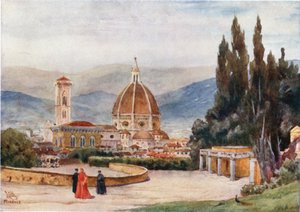 Florence. Le Duomo, depuis les jardins de Boboli