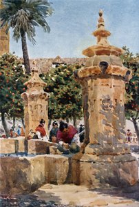 Fontaine dans la Cour des Orangers - William Wiehe Collins