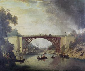Le pont en fonte près de Coalbrookdale, vers 1780 - William Williams