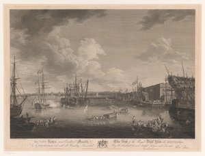 Vue du chantier naval de Deptford - William Woollett