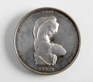 Médaille R.A. décernée à George Frampton 10.12.1884 pour le meilleur modèle d