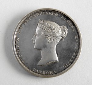 Médaille R.A. décernée à George Frampton le 10.12.1884 pour le meilleur modèle de figure
