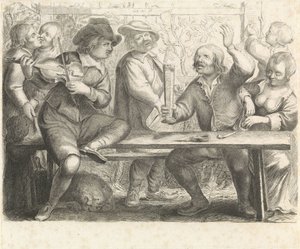 Musiciens et buveur dans une auberge - William Young Ottley