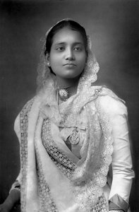 La Maharani de Koch Bihar, Bengale occidental, Inde, 1893