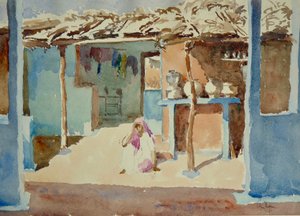 Intérieur du village brahmane (1) - Wilson Clive