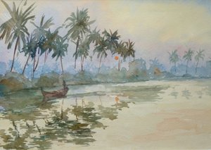 Lever de soleil, Île de Mankotta
