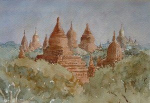 941 Lever de soleil à Bagan, vers Ananda