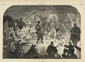 Un feu de bivouac sur le Potomac