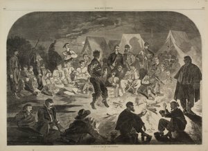 Un feu de bivouac sur le Potomac, tiré de Harper