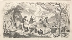 Esquisses de réunion de camp : Cuisine, 1858 - Winslow Homer