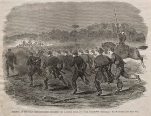 Charge du premier régiment du Massachusetts sur une tranchée rebelle près de Yorktown, 1862 - Winslow Homer