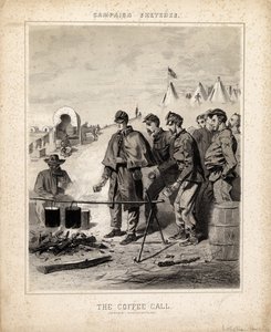 Appel du café, illustration de 