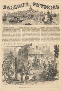 Coin des rues Winter, Washington et Summer, Boston, de Ballou - Winslow Homer