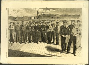Équipage du sloop à vapeur américain "Colorado" embarqué à Boston, juin 1861 - Winslow Homer