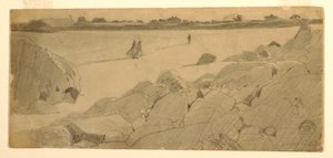 Dessin, plage de Marshfield, 1869-74