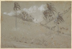 Dessin, colline cubaine, 1885 - Winslow Homer