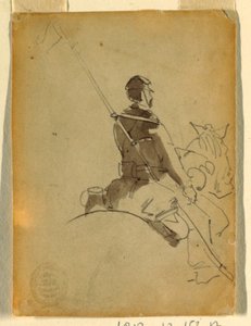 Dessin, lancier à cheval, 1862 - Winslow Homer